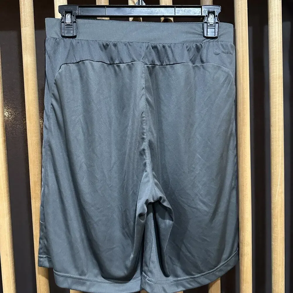 Adidas AEROREADY Shorts Mens Medium Gray Recycled Polyester Athletic Training M